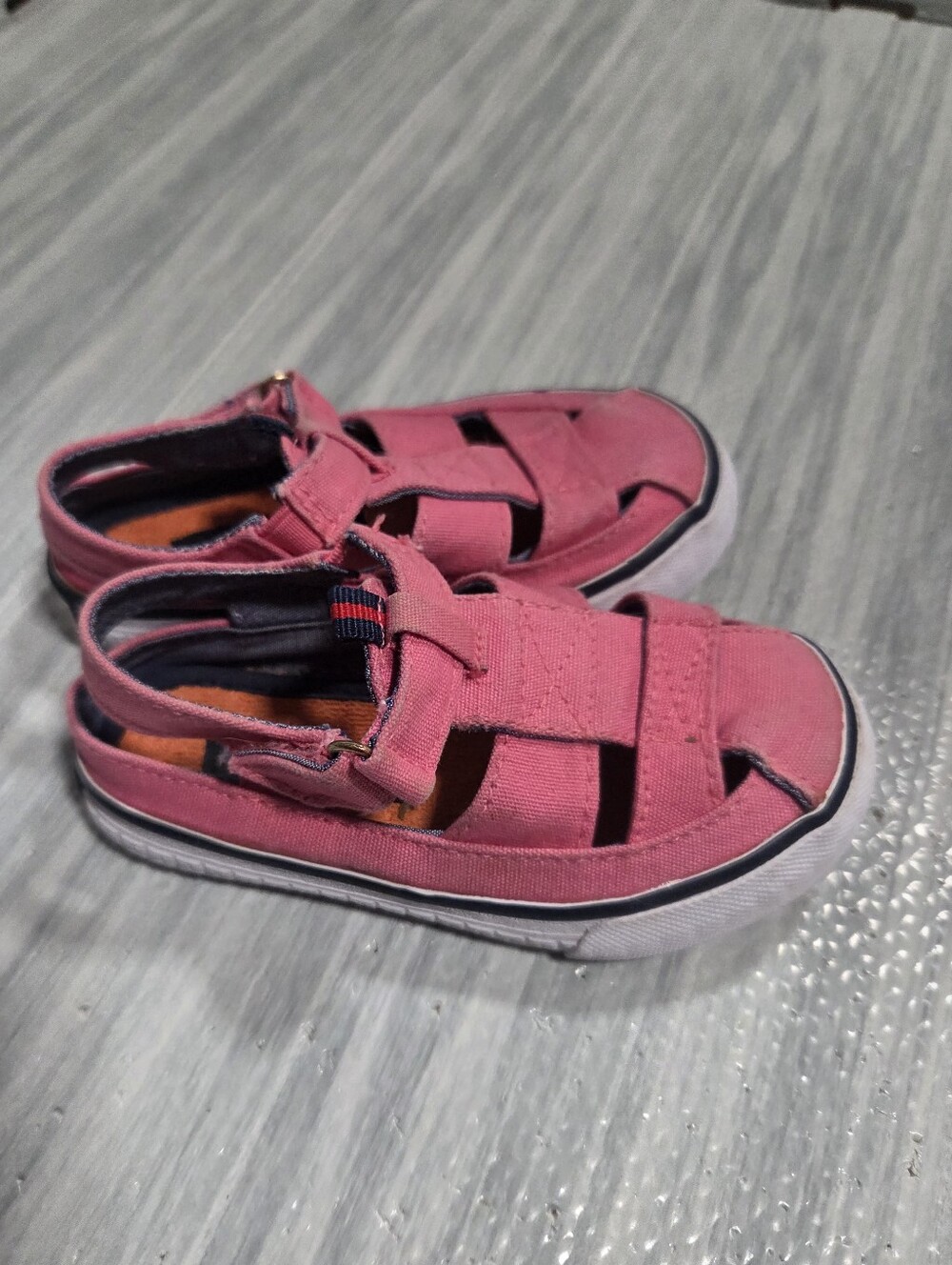 Tommy Hilfiger Carter Toddler Girls Pink Canvas Sandals - US 7